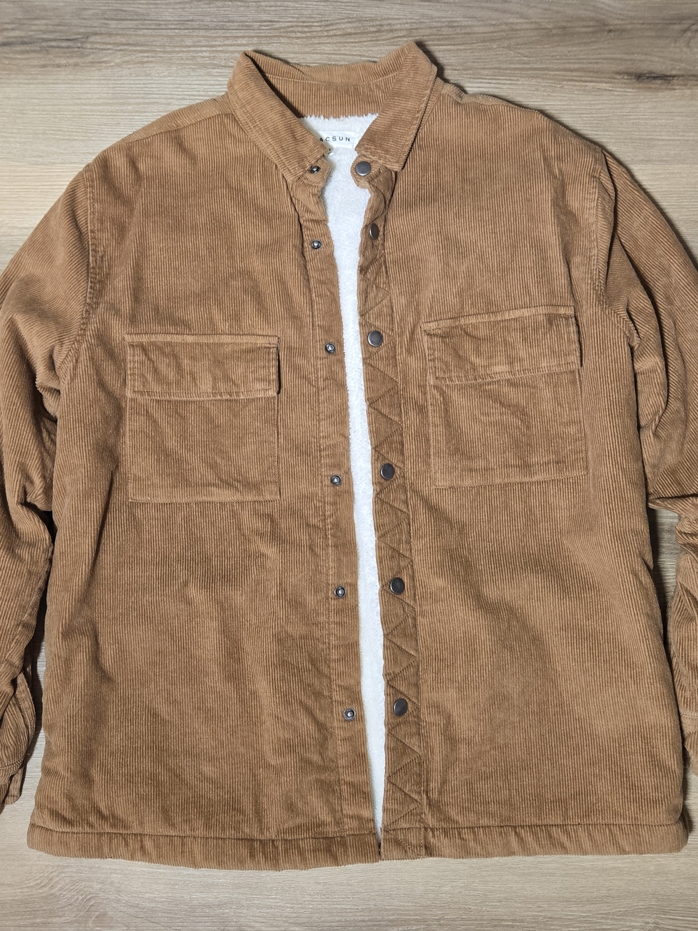 PacSun Tan Corduroy Sherpa-Lined Jacket